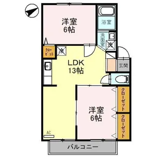 プレジールJ.M【2階】の間取り