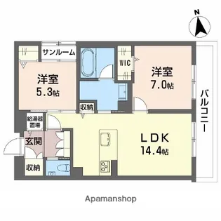 ポルターナⅡ【1階】の間取り