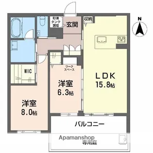 リノア泉が丘【105号室】の間取り