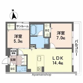 ポルターナⅠ【103号室】の間取り