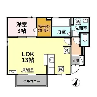 FRIENDLY SQUARE K(フレンドリースクエアケイ)【1階】の間取り