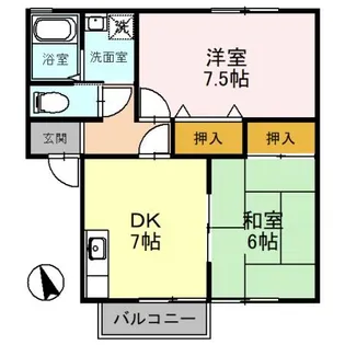 サンパティーク B【2階】の間取り