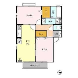 スクエア鞍月 B【1階】の間取り