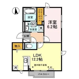 クリスタル輝【1階】の間取り