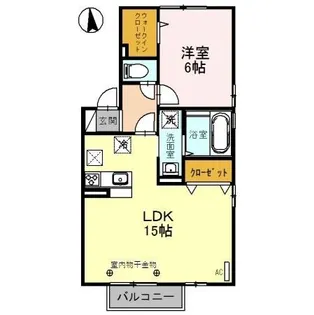 ルーエ N.N【1階】の間取り