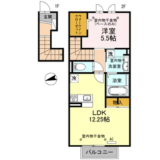 リバーサイドかどや2【2階】の間取り