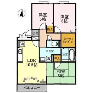 カルフール A【3階】の間取り