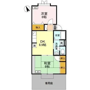 ロイヤルクレスト【1階】の間取り