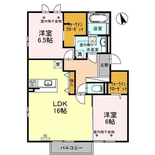 グレースフル華 A棟【1階】の間取り