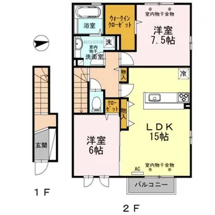 HARTS DALE【2階】の間取り