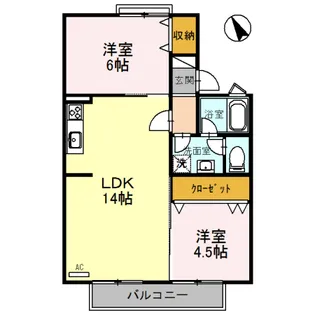 セジュール都 B棟【2階】の間取り