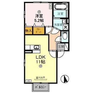 ウエスト ルミエール【2階】の間取り