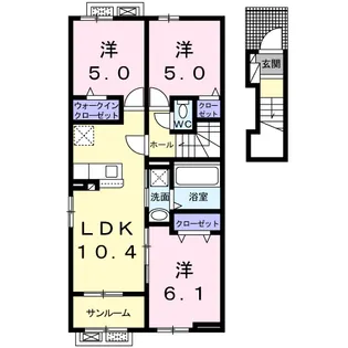 エテ・アヴニール【2階】の間取り
