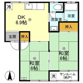 ライムハイツ【1階】の間取り