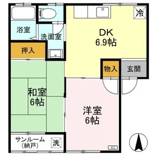ライムハイツ【2階】の間取り