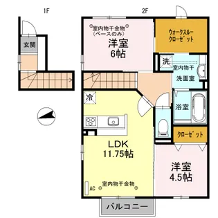 リバーサイドかどや【2階】の間取り