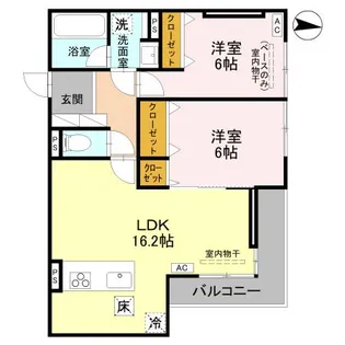 アルカサル【105号室】の間取り