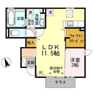 クレア【1階】の間取り
