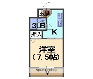 サンハイム三口【202号室】の間取り