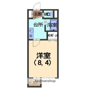 サンハイム涌波【405号室】の間取り