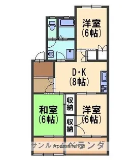 ドリームシャインイトー【43号室】の間取り