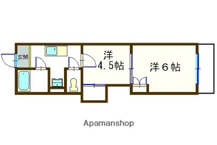 山梨県甲府市宝1丁目【マンション】の間取り
