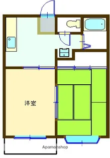 山梨県甲府市北新2丁目【アパート】の間取り