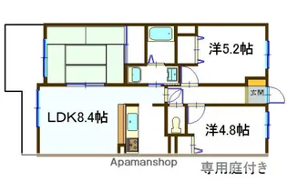 山梨県甲府市城東2丁目【マンション】の間取り