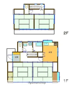 山梨県甲府市西田町【一戸建】の間取り