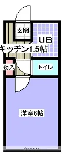 山梨県甲府市富士見2丁目【アパート】の間取り