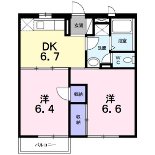 ルミエールマキタ【2階】の間取り