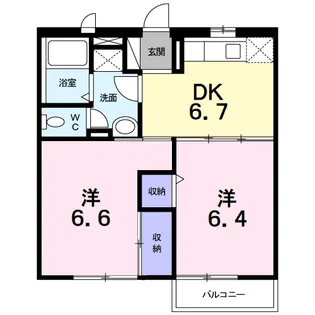 ルミエールマキタ【2階】の間取り