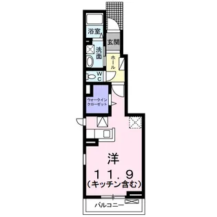 ヴァン シュヴァリエ【1階】の間取り