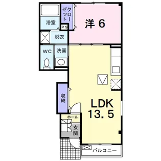 プラスパァA【1階】の間取り