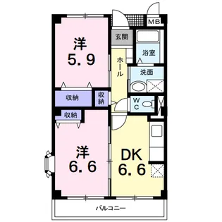 プロムナード.N【3階】の間取り