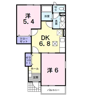 エクセラン【1階】の間取り