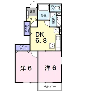 ファウンティン和泉【1階】の間取り