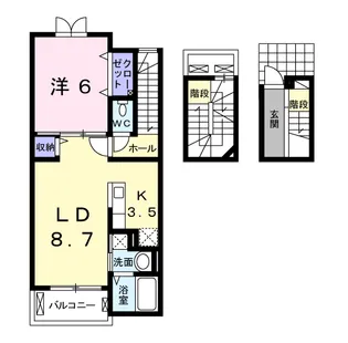 クレメント ストリート【3階】の間取り