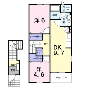 プリマヴェーラC【2階】の間取り
