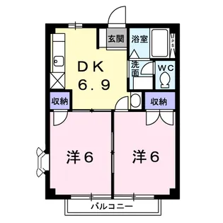メゾンくぼた【1階】の間取り