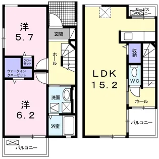 ハイツ・JIN 住吉Ⅰ【1階】の間取り