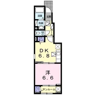 笹山ハイツさくら【1階】の間取り