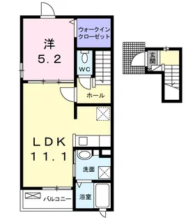 レジデンスやはたⅣ B【2階】の間取り