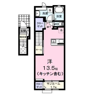 エテルノ Y A【2階】の間取り