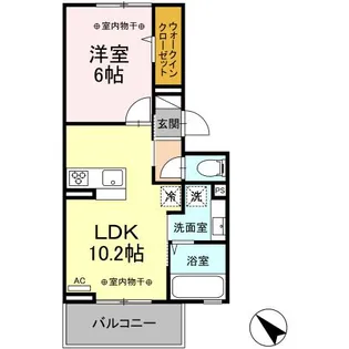 ヒルズ国母【2階】の間取り