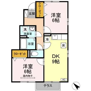 グリーンビレッジ・ピア ABCD【1階】の間取り