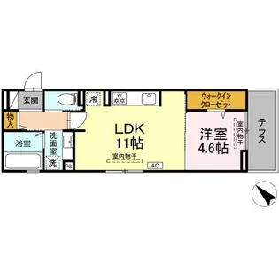 ソルティバレー【1階】の間取り