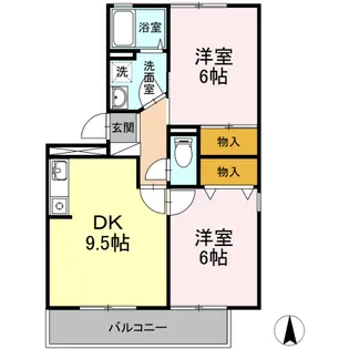 グリーンハイツ B【2階】の間取り
