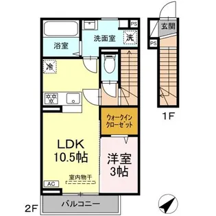 コーポTMT【2階】の間取り