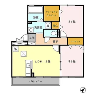 ヴェルドミール【1階】の間取り